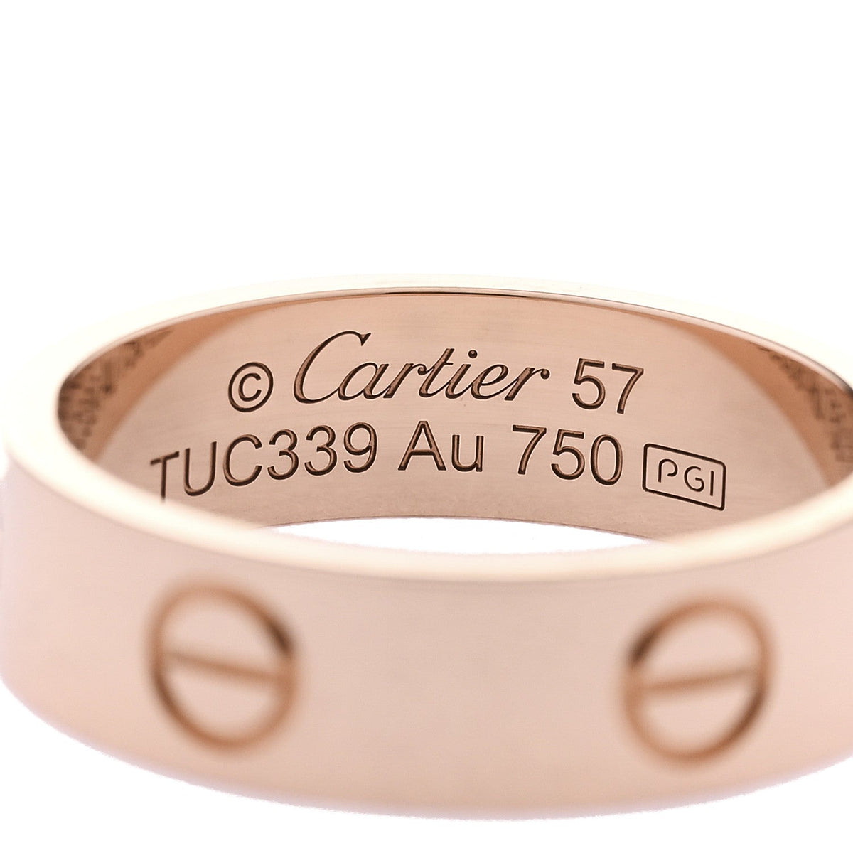18K Pink Gold 5.5mm LOVE Ring 57 8
