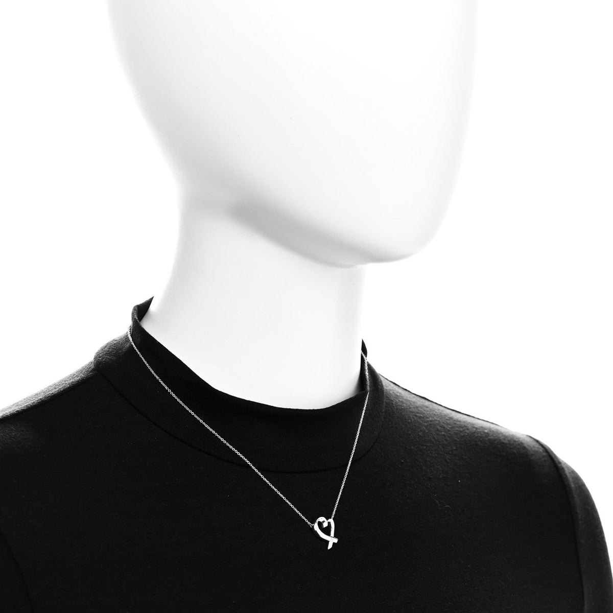 Sterling Silver Diamond Paloma Picasso Loving Heart Necklace