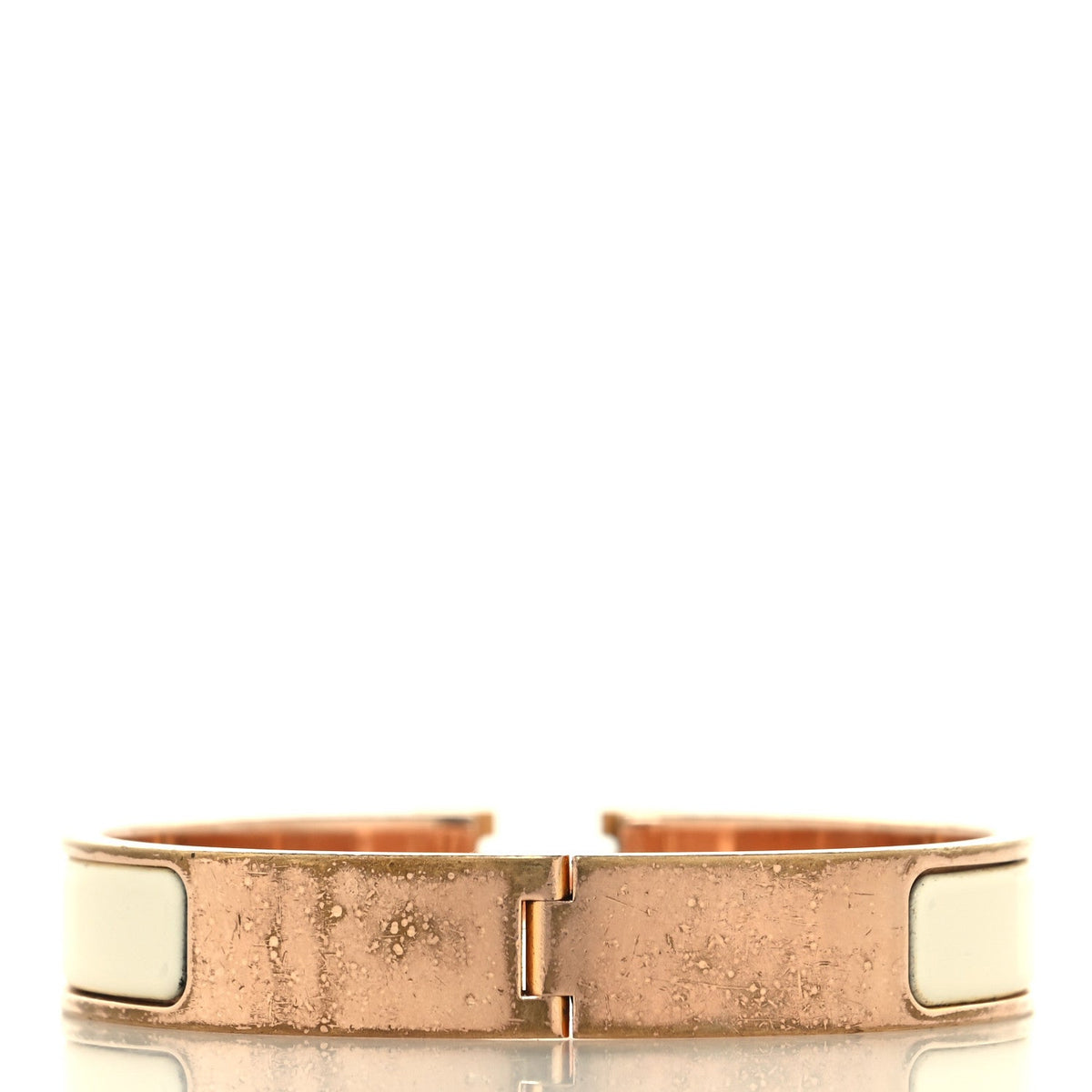 Enamel Narrow Clic Clac H Bracelet GM Craie