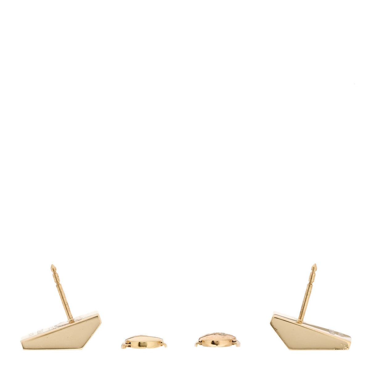 18K Yellow Gold Diamond Out of Retirement Earrings