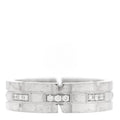 18K White Gold Diamond Tank Francaise Band Ring 57 8