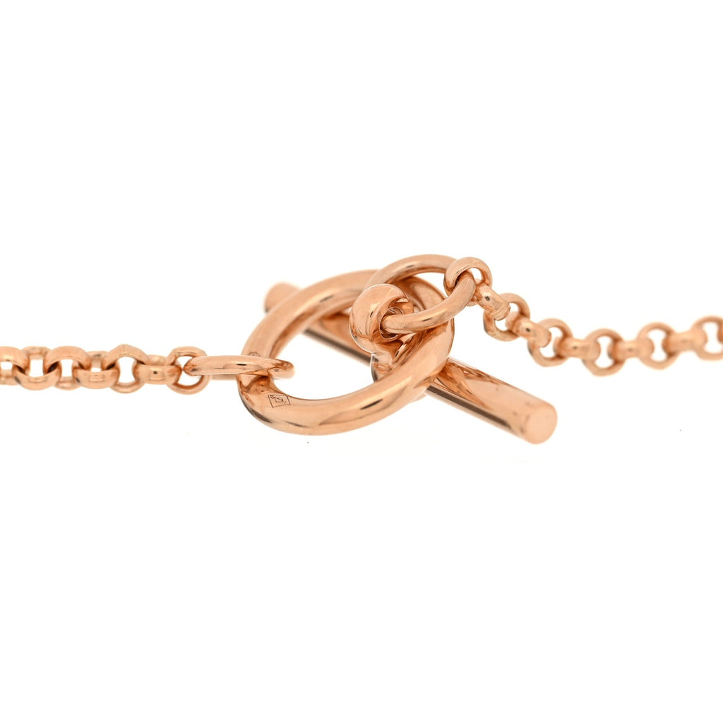 18K Rose Gold Diamond PM Ex-Libris Bracelet SH