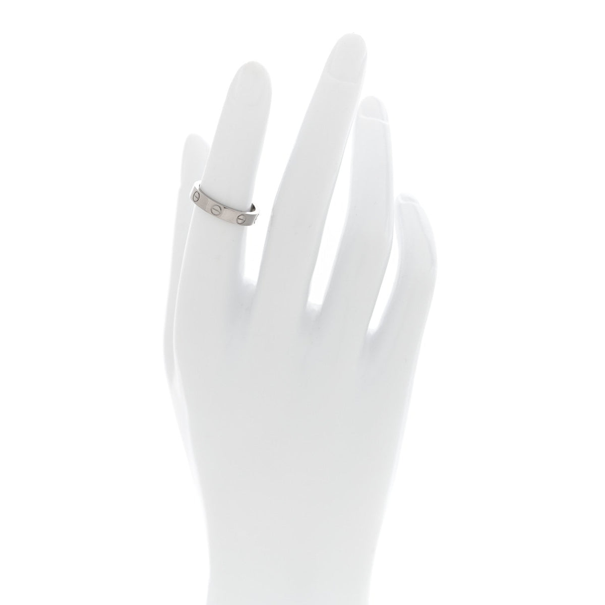 18K White Gold 3.5mm LOVE Wedding Band Ring 50 5.25