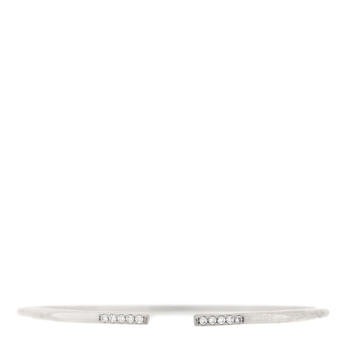 18K White Gold Diamond Metro Wire Bracelet