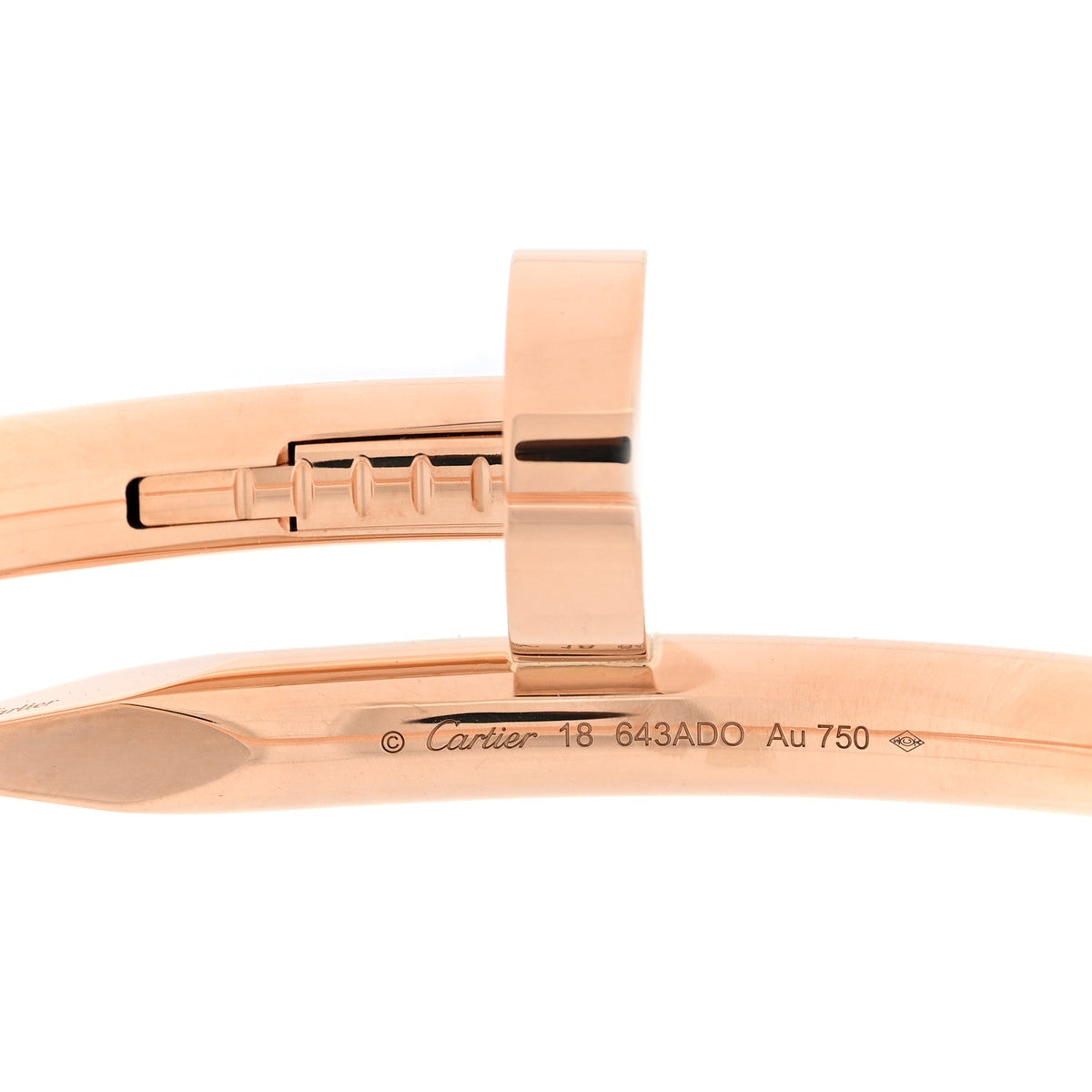 18K Pink Gold Large Juste Un Clou Bracelet 18