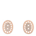 18K Rose Gold Diamond Chaine d'Ancre Divine Stud Earrings