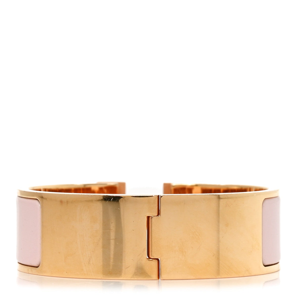 Enamel Wide Clic Clac H Bracelet GM Rose Candeur