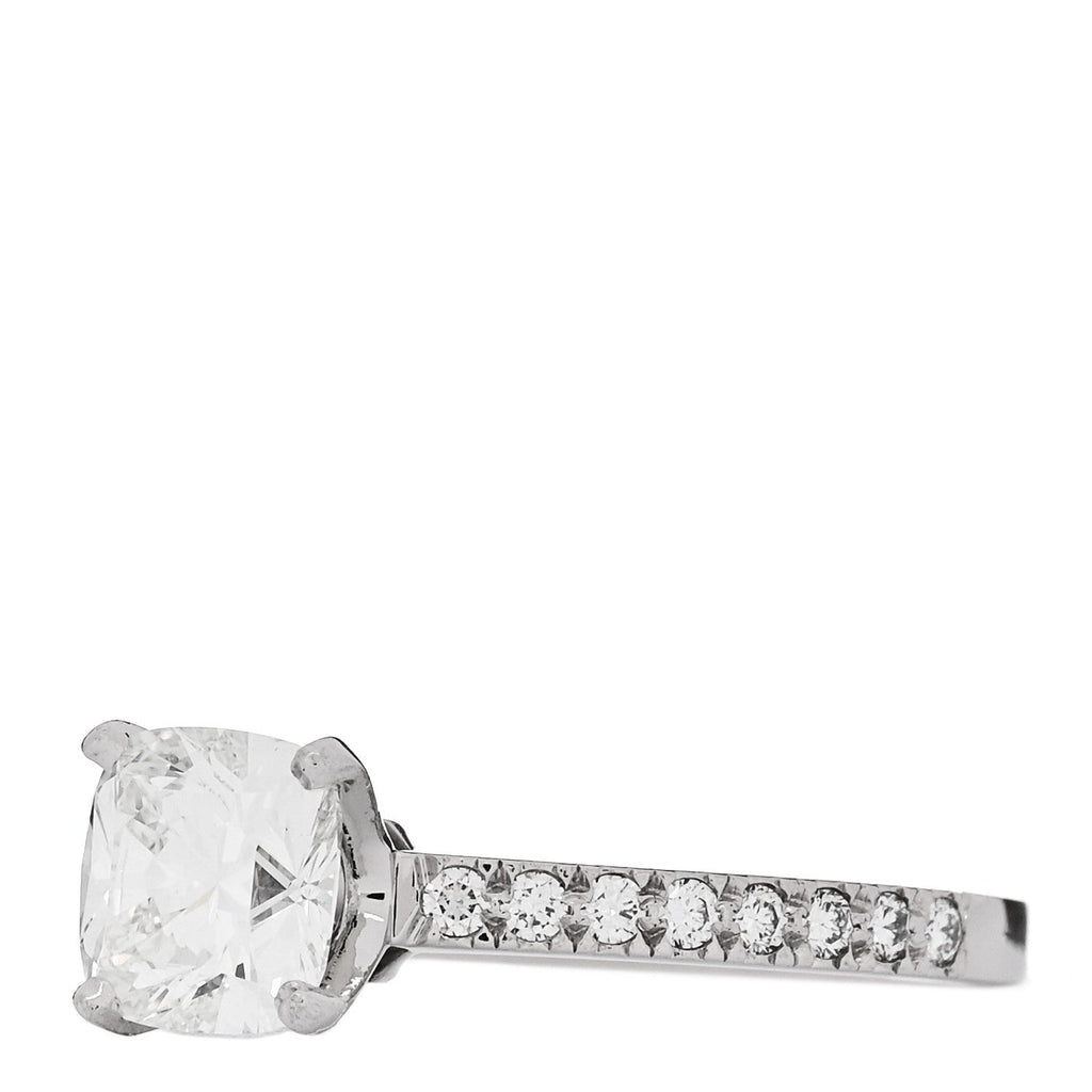 Platinum Diamond 1.11ct Novo Cushion Cut Engagement Ring 51 5.75