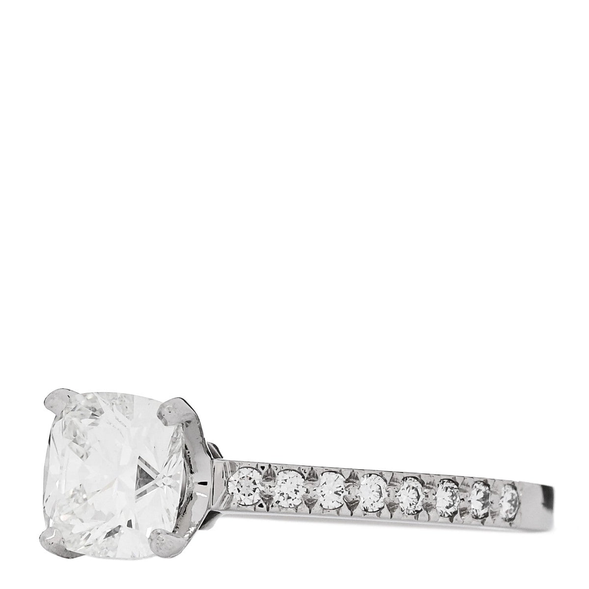 Platinum Diamond 1.11ct Novo Cushion Cut Engagement Ring 51 5.75
