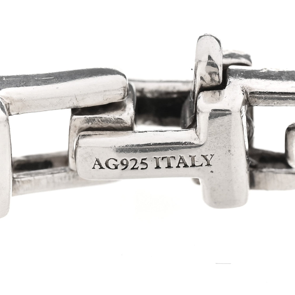 Sterling Silver T Link Chain Bracelet