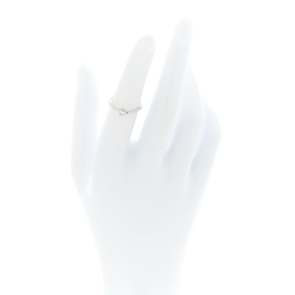 Platinum Diamond Elsa Peretti Single-Row Wave Ring 49 4.75
