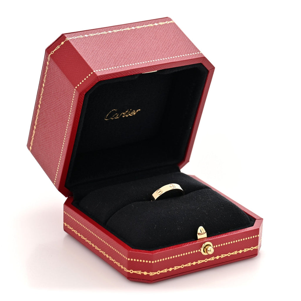 18K Yellow Gold 3.5mm LOVE Wedding Band Ring 50 5.25