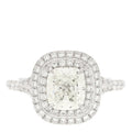 Platinum Diamond 1.20ct Soleste Cushion Cut Double Halo Engagement Ring 47 4