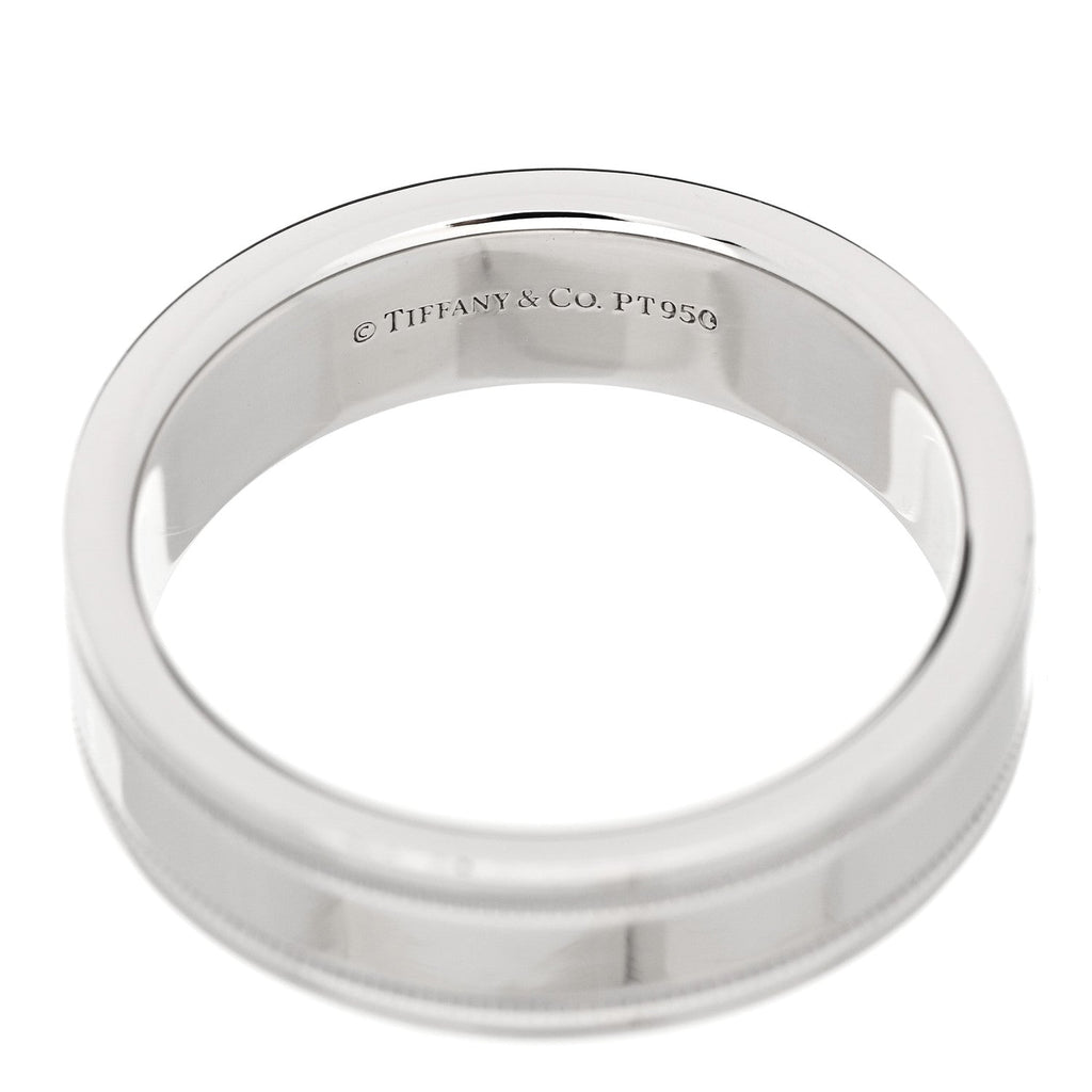 Platinum 6mm Together Double Milgrain Band Ring 59 8.75