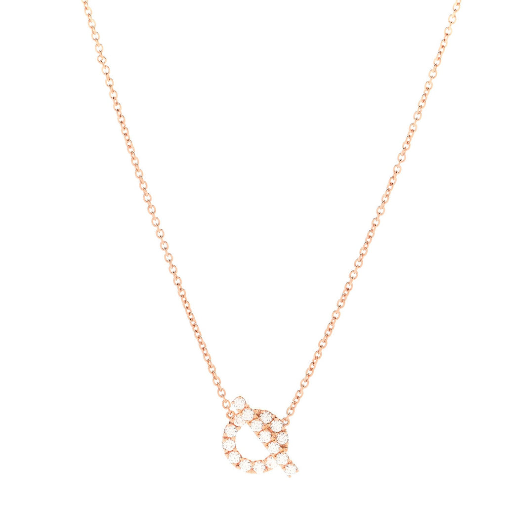 18K Rose Gold Diamond Finesse Pendant Necklace