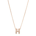 Lacquered Rose Gold Pop H Pendant Necklace Poudre