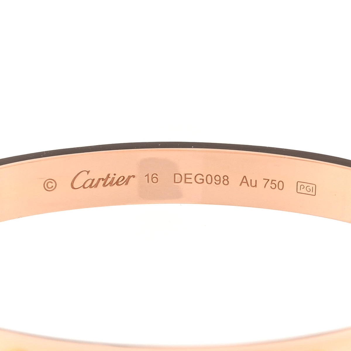 18K Pink Gold LOVE Bracelet 16