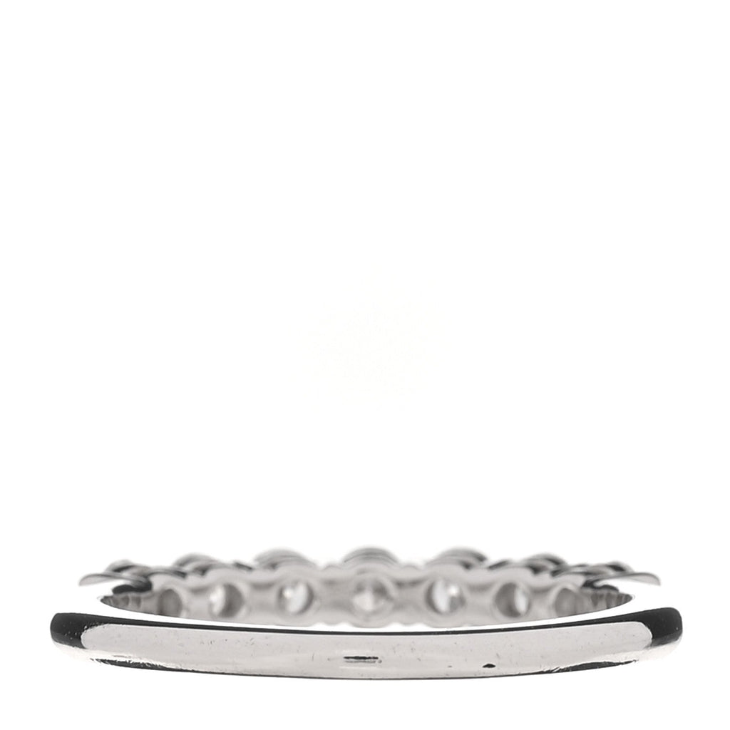 Platinum Diamond 3mm Tiffany Forever Half Circle Band Ring 53 6.5