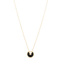 18K Pink Gold Diamond Black Onyx XS Amulette de Cartier Pendant Necklace