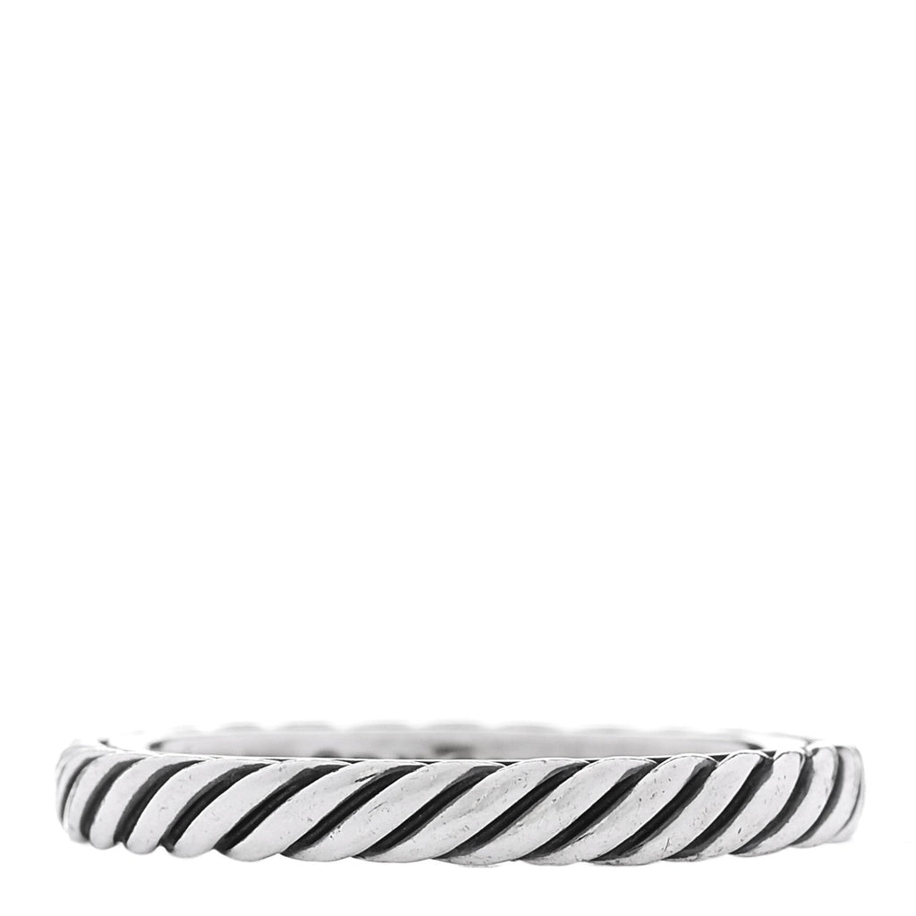 Sterling Silver Cable Classics Band Ring 50 5.5