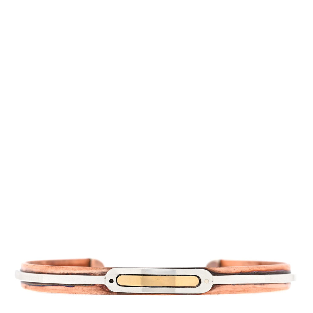 Sterling Silver 18K Yellow Gold Copper Sabona Cuff Bracelet