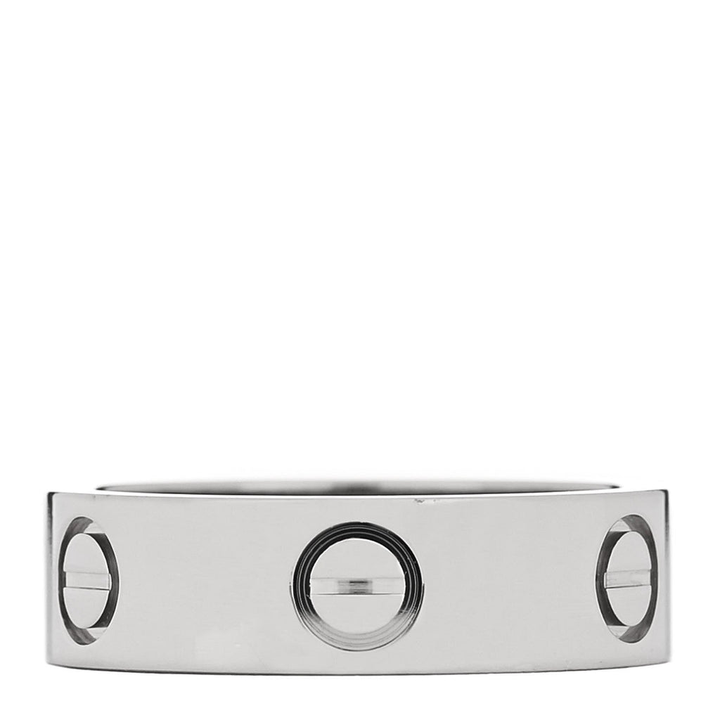 18K White Gold 5.5mm LOVE Ring 53 6.25
