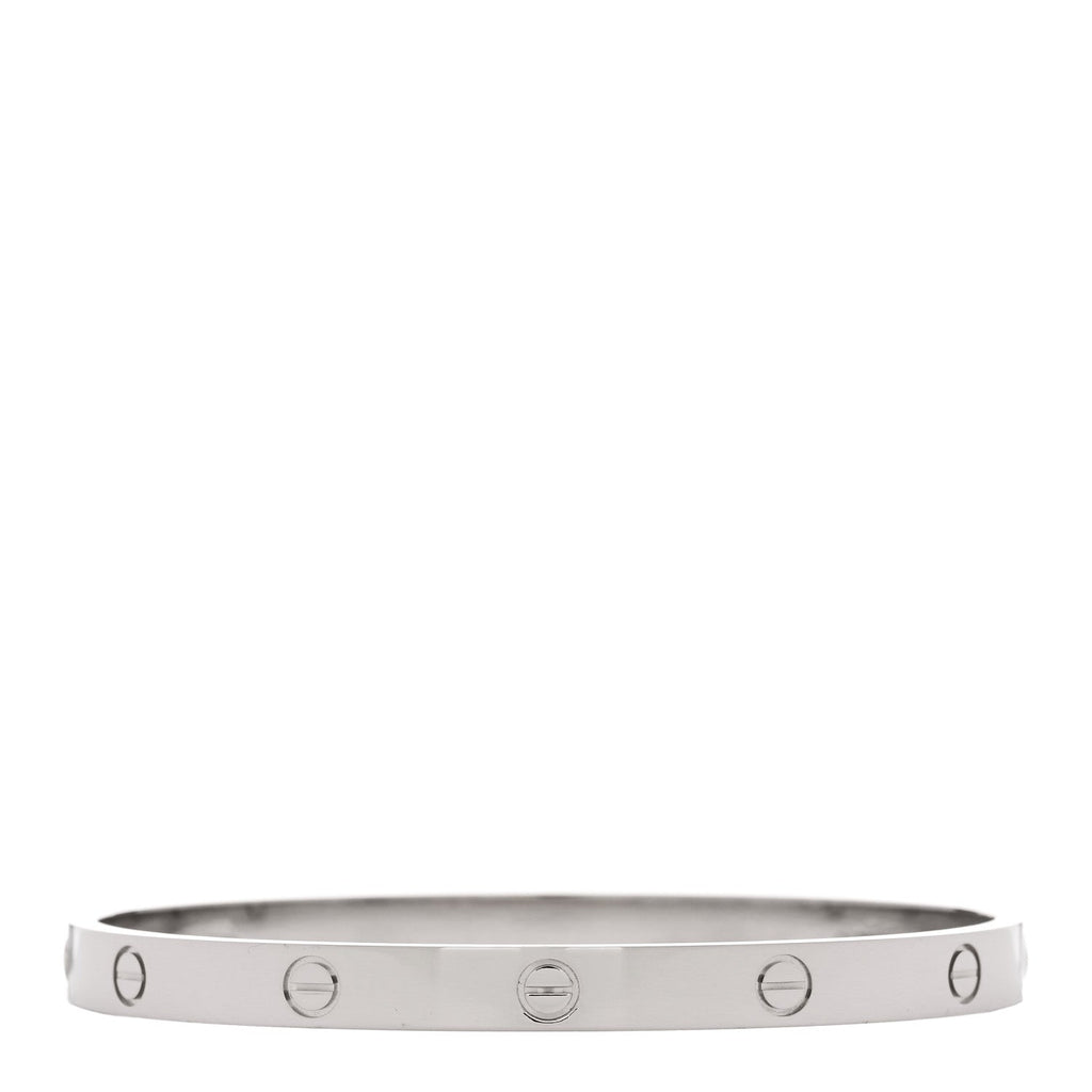 18K White Gold LOVE Bracelet 20