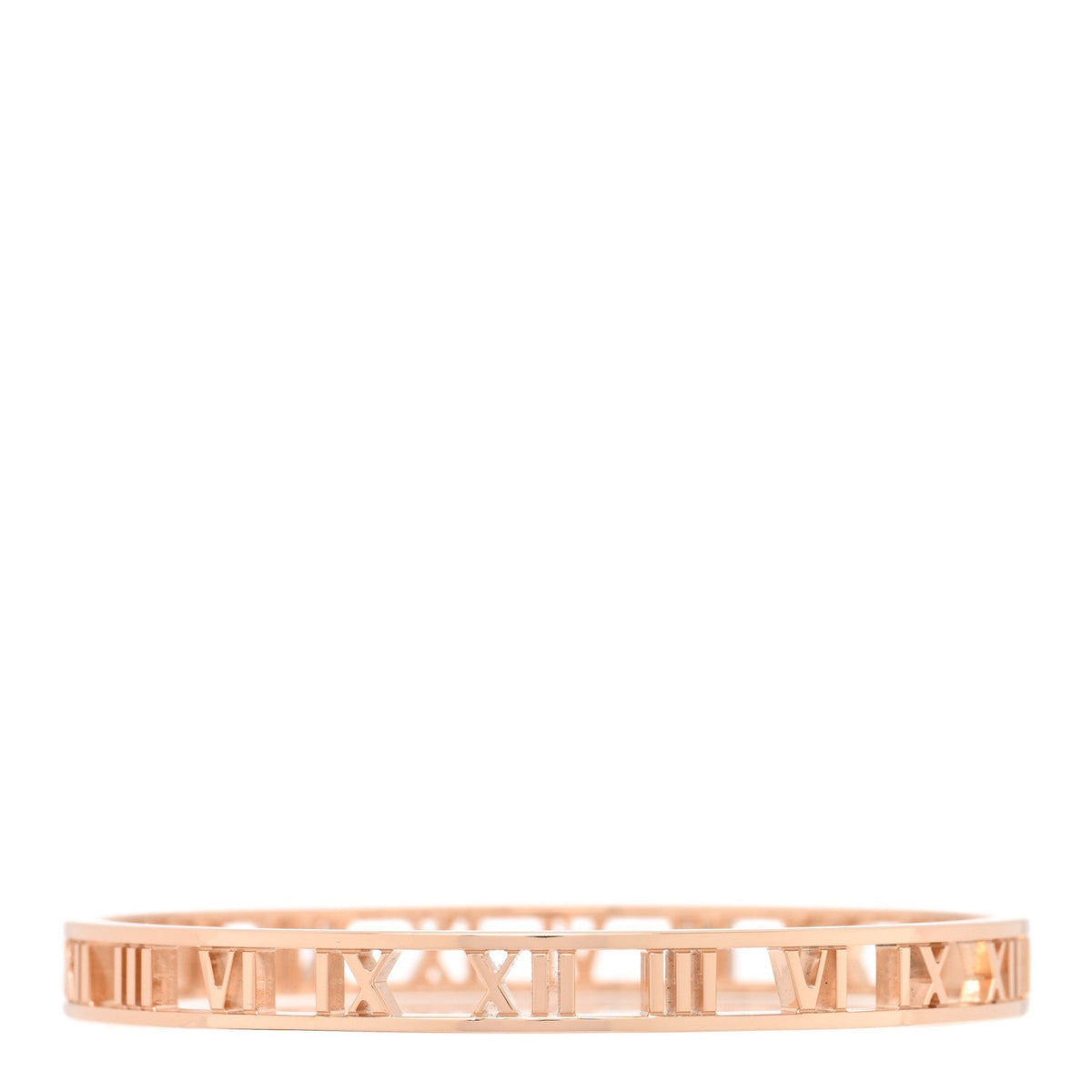 18K Rose Gold Open Narrow Atlas Bangle