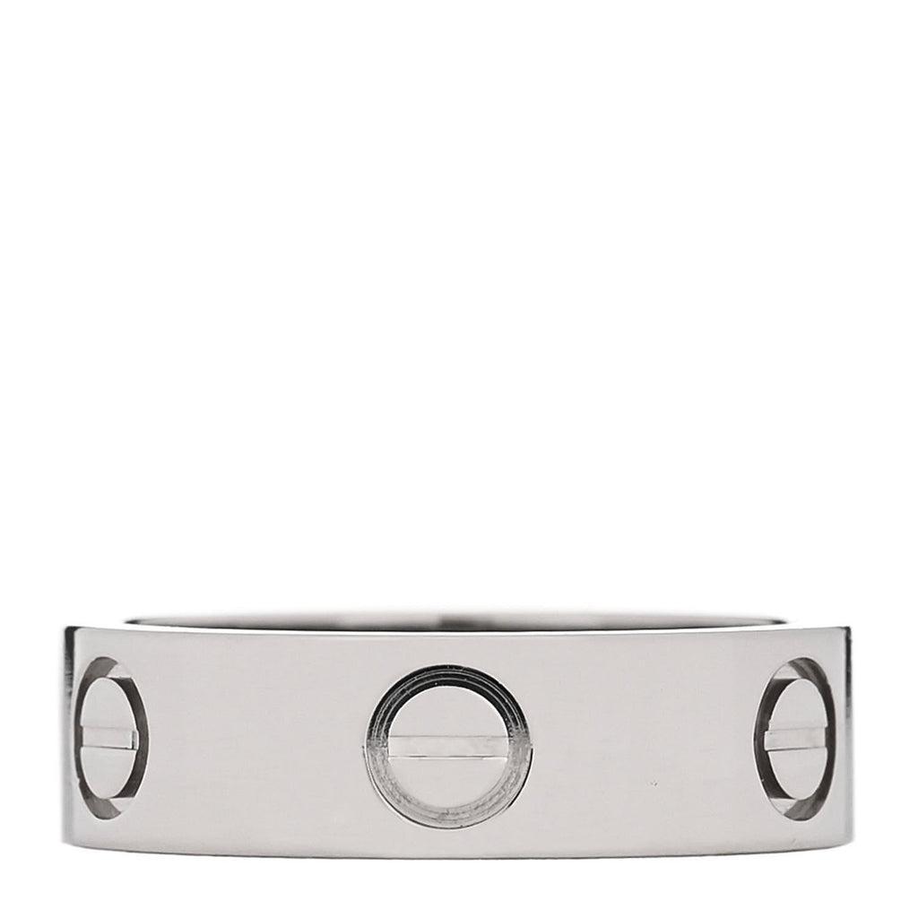 18K White Gold 5.5mm LOVE Ring 53 6.25