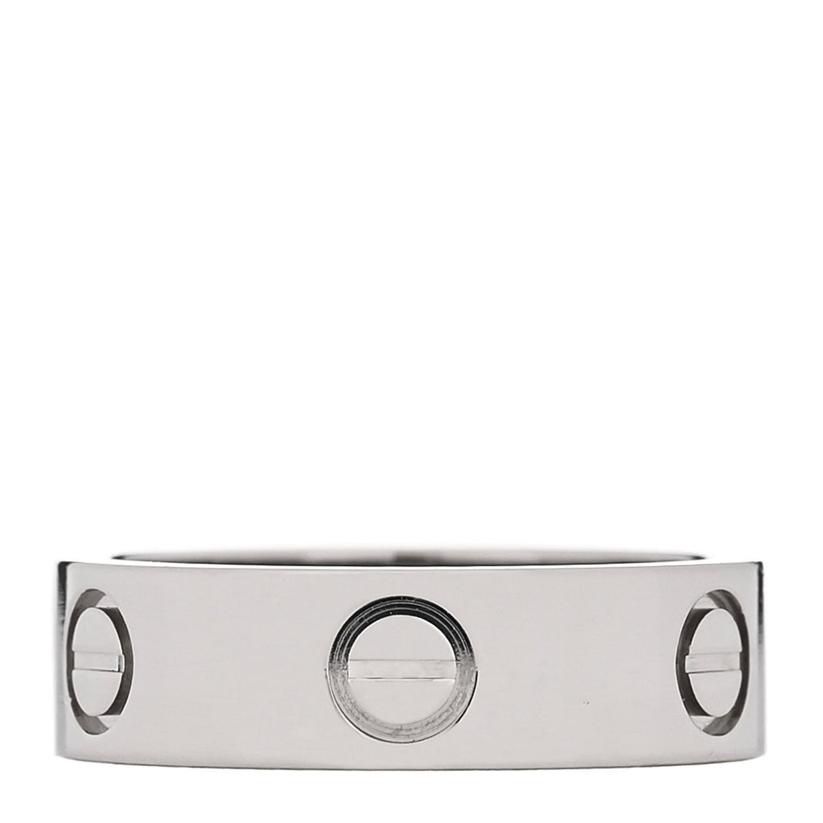 18K White Gold 5.5mm LOVE Ring 53 6.25