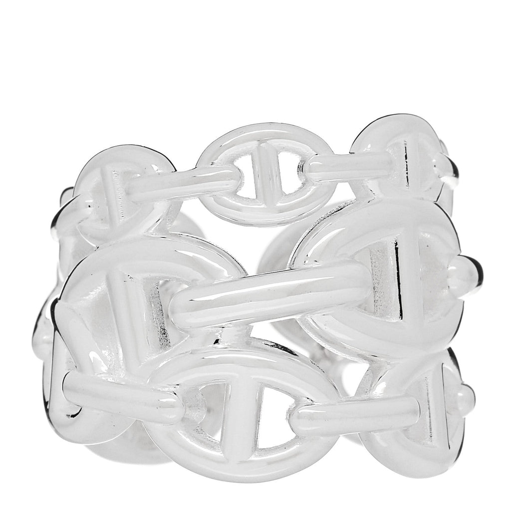 Sterling Silver GM Chaine d'Ancre Enchainee Band Ring 54 6.75