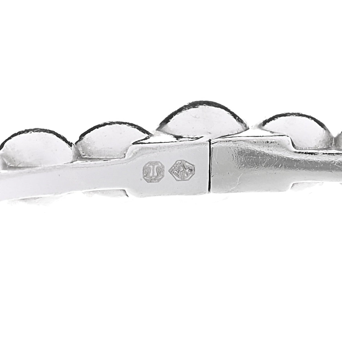 18K White Gold Perlee Pearls of Gold Bracelet S
