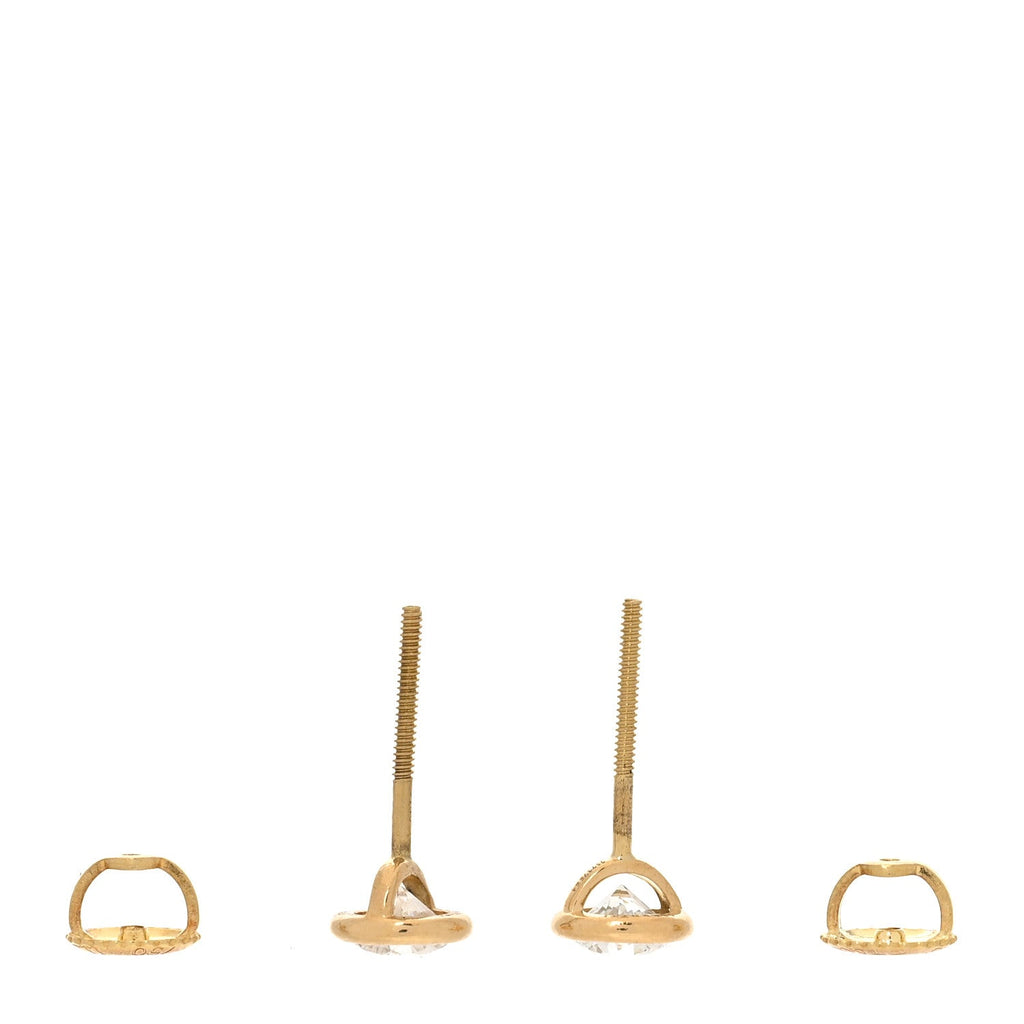 18K Yellow Gold Diamond .74ctw Elsa Peretti Diamonds By The Yard Earrings