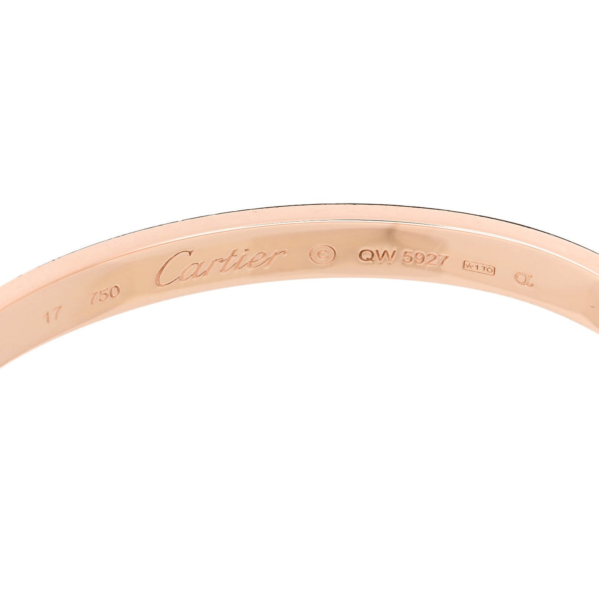 18K Pink Gold LOVE Bracelet 17