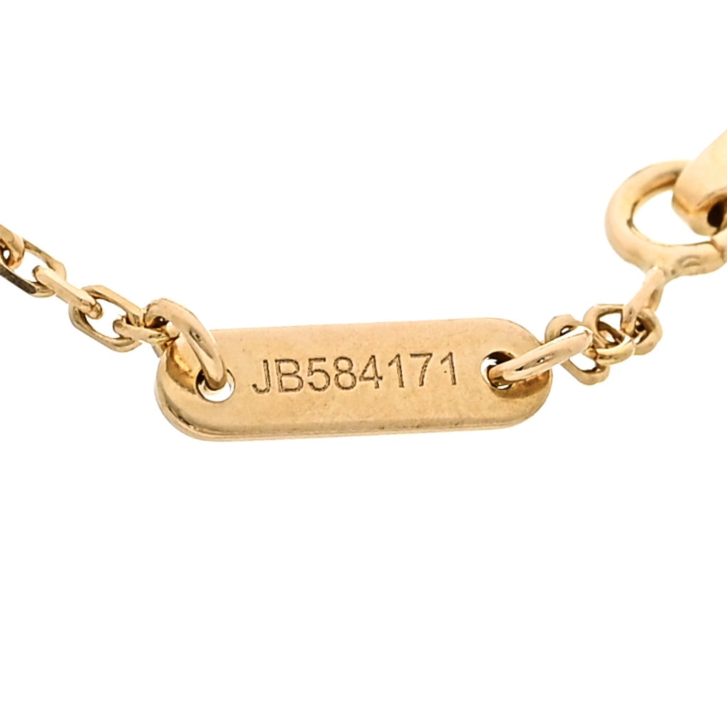 18K Yellow Gold Mother of Pearl Sweet Alhambra Butterfly Bracelet