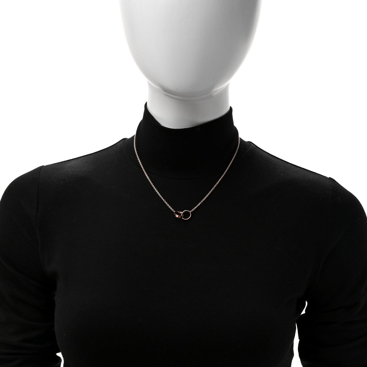 18K Pink Gold Interlocking LOVE Necklace