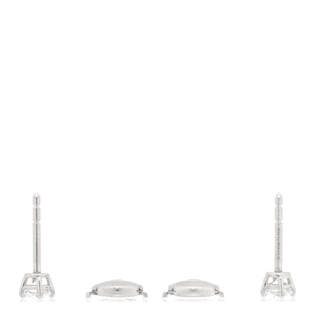 Platinum Diamond .50ctw Solitaire Earrings