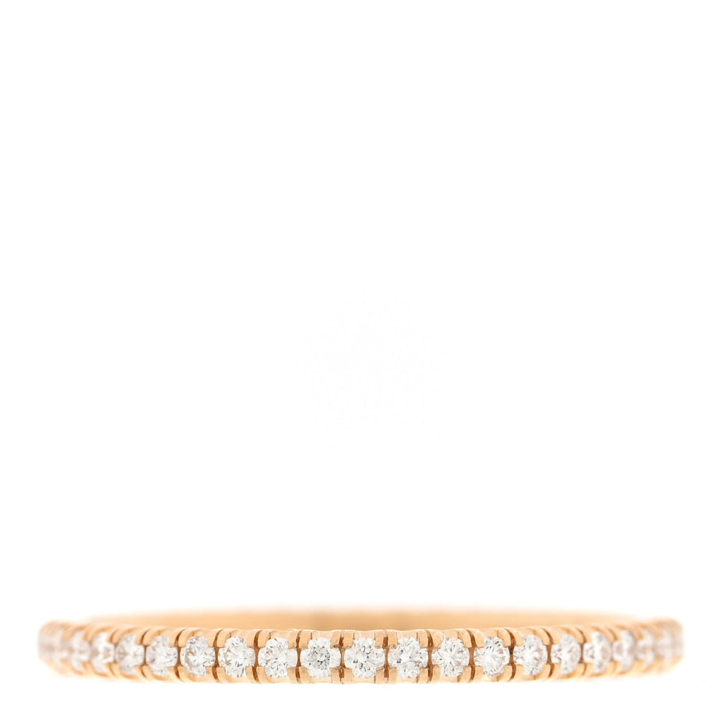 18K Yellow Gold Diamond 1.5mm Etincelle de Cartier Wedding Band Ring 49 5