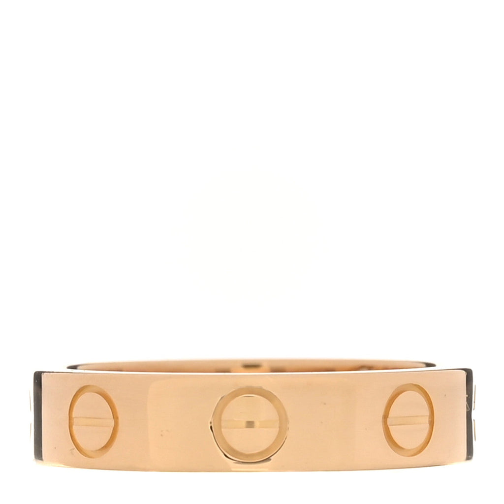 18K Yellow Gold Diamond 4mm LOVE Wedding Band Ring 47 4