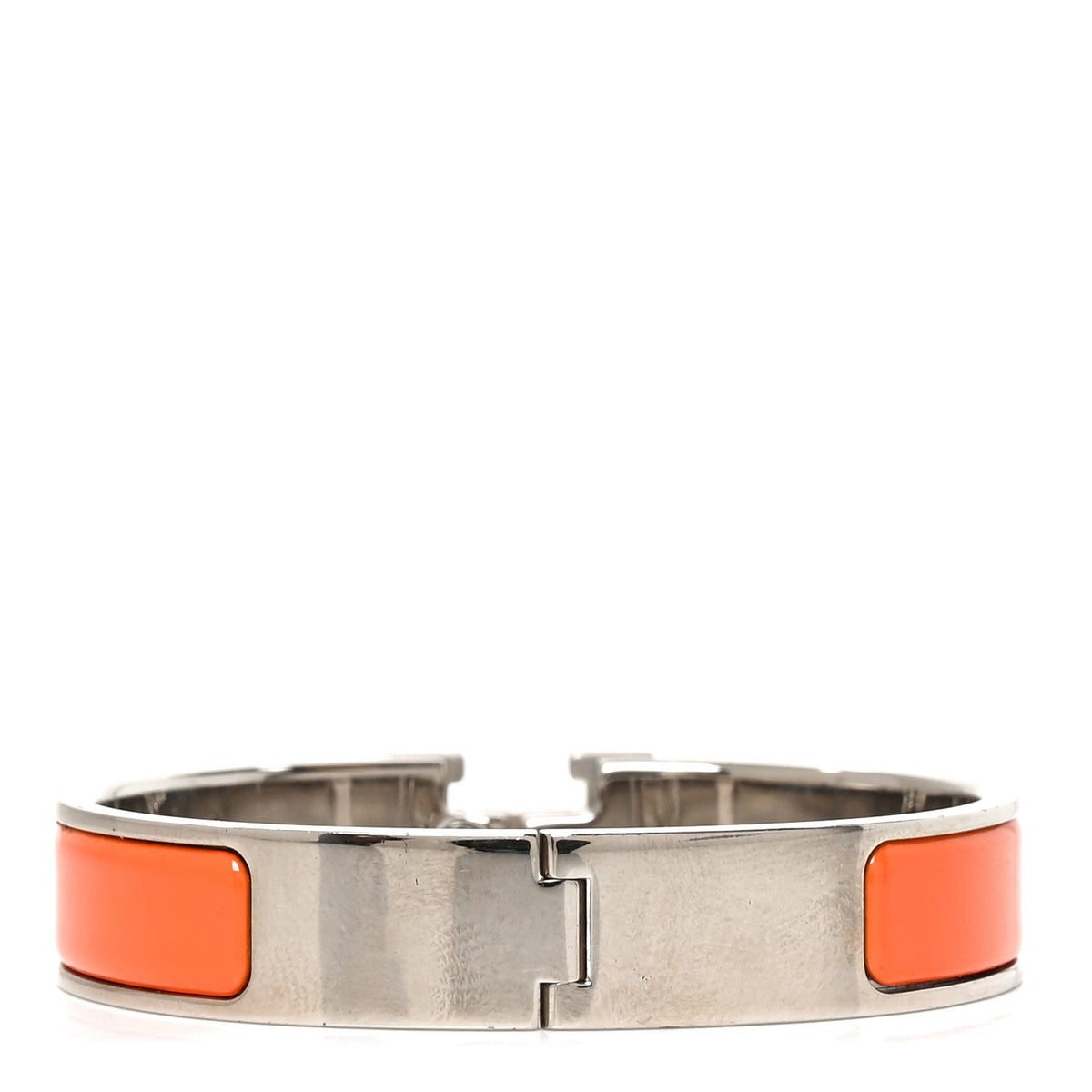 Enamel Narrow Clic Clac H Bracelet PM Orange