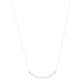 Sterling Silver Small T Smile Pendant Necklace