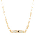 18K Yellow Gold Diamond Pave Kelly Chaine Choker Necklace