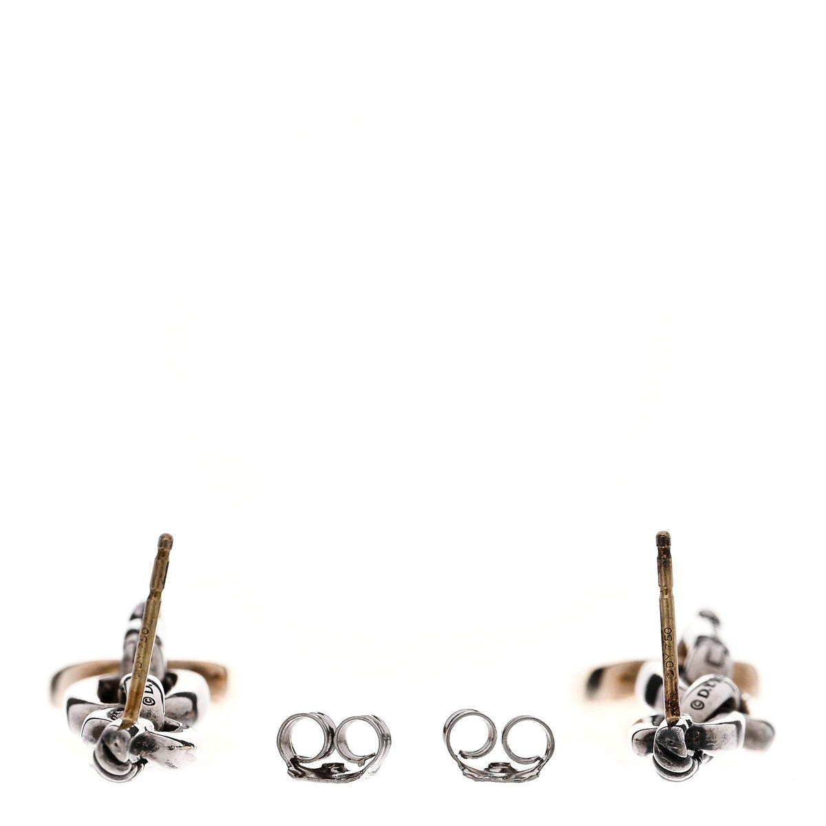 Sterling Silver 18K Yellow Gold Wellesley Link Drop Earrings