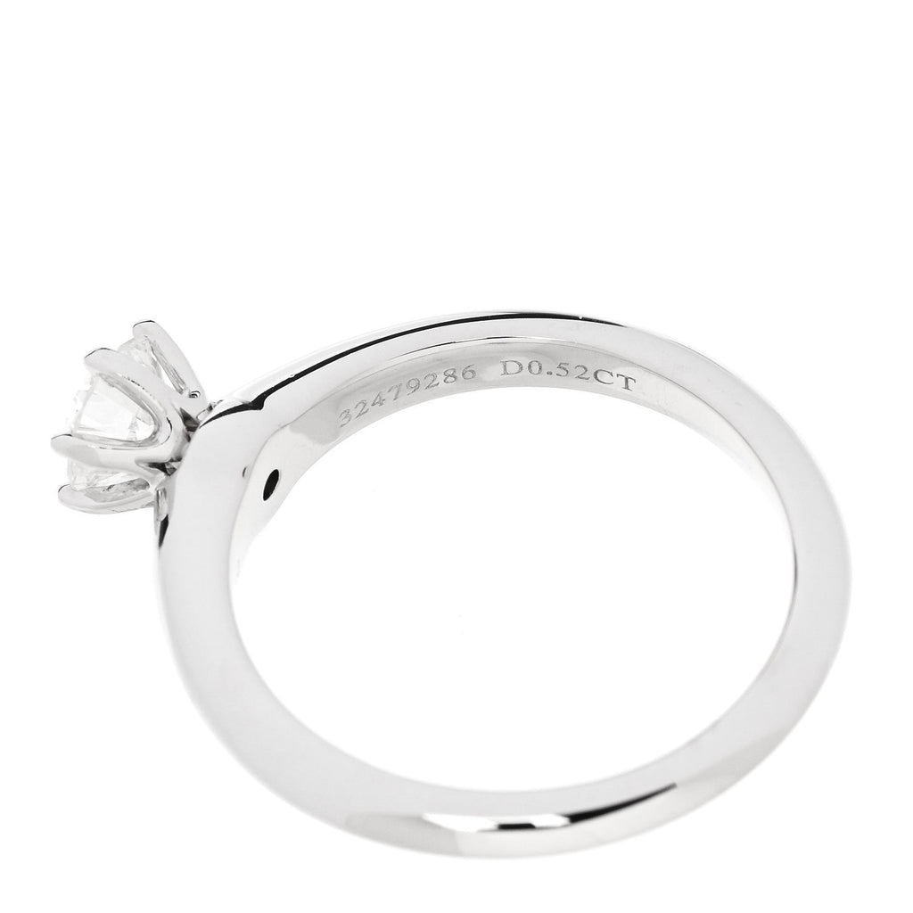 Platinum Diamond .52ct Solitaire Engagement Ring 52 6