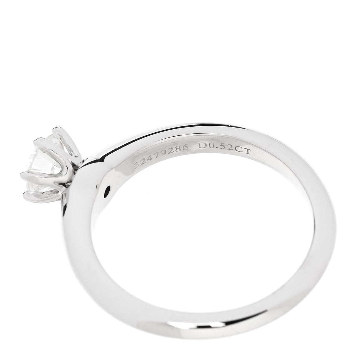 Platinum Diamond .52ct Solitaire Engagement Ring 52 6