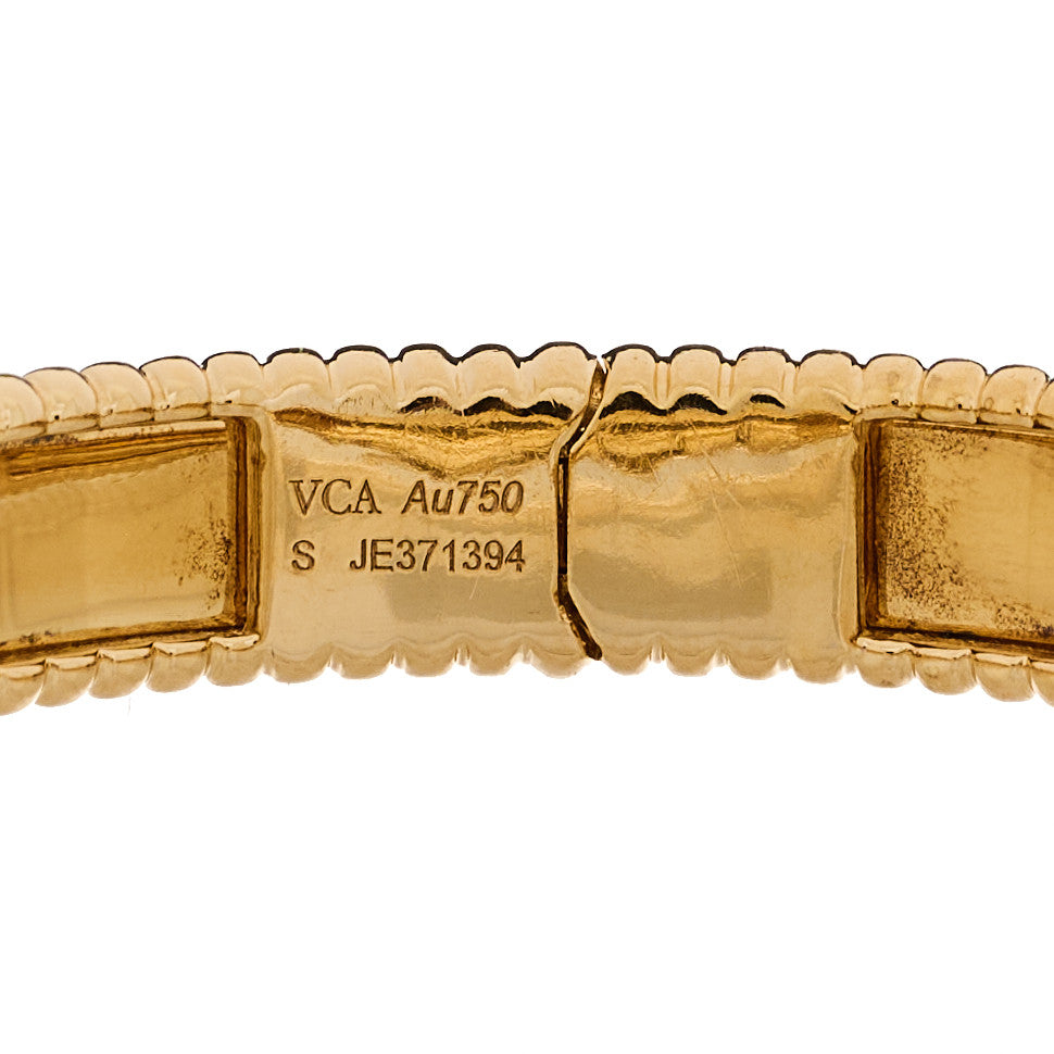 18K Yellow Gold Perlee Signature Bangle Bracelet S
