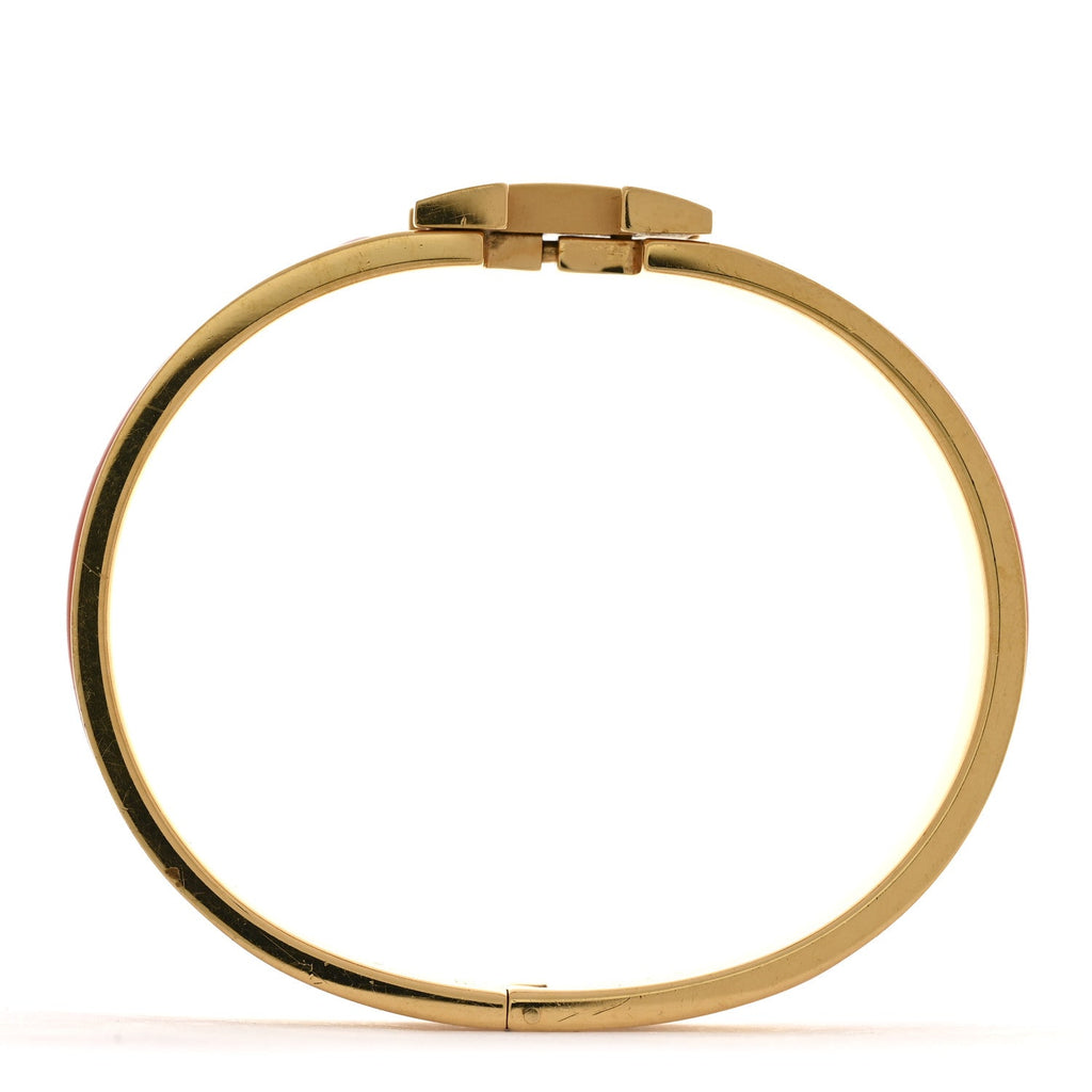 Enamel Narrow Clic Clac H Bracelet PM Orange