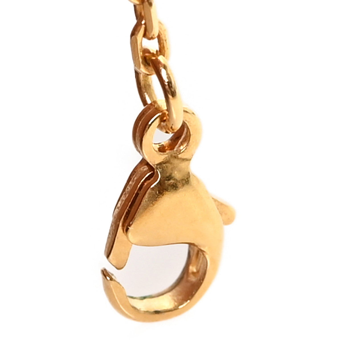 Lacquered Gold Mini Pop H Pendant Necklace White