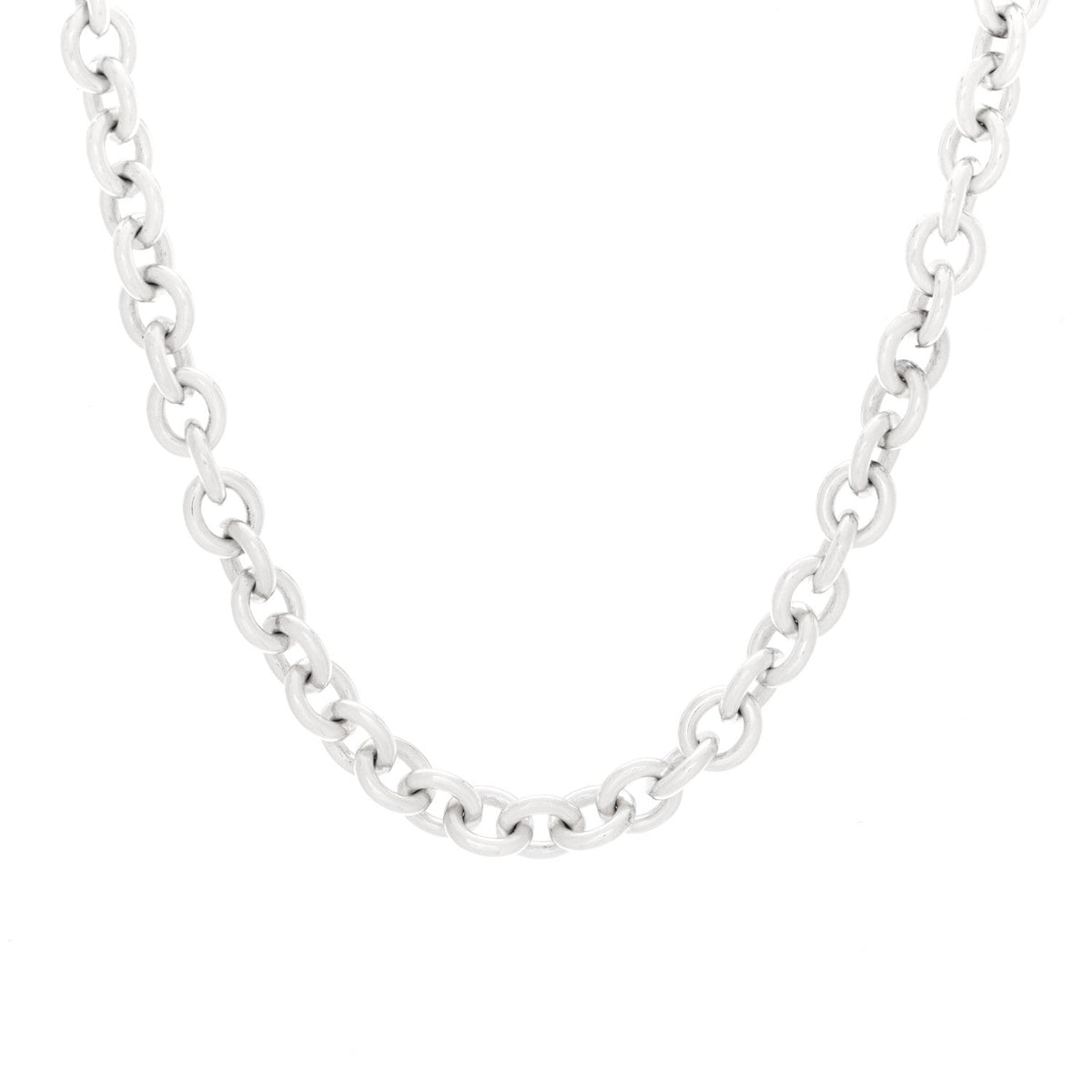 Sterling Silver Return to Tiffany Oval Tag Choker Necklace