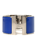 Enamel Extra Wide Clic Clac H Bracelet GM Bleu Electrique